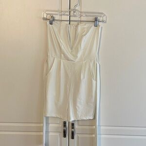 Strapless White Romper